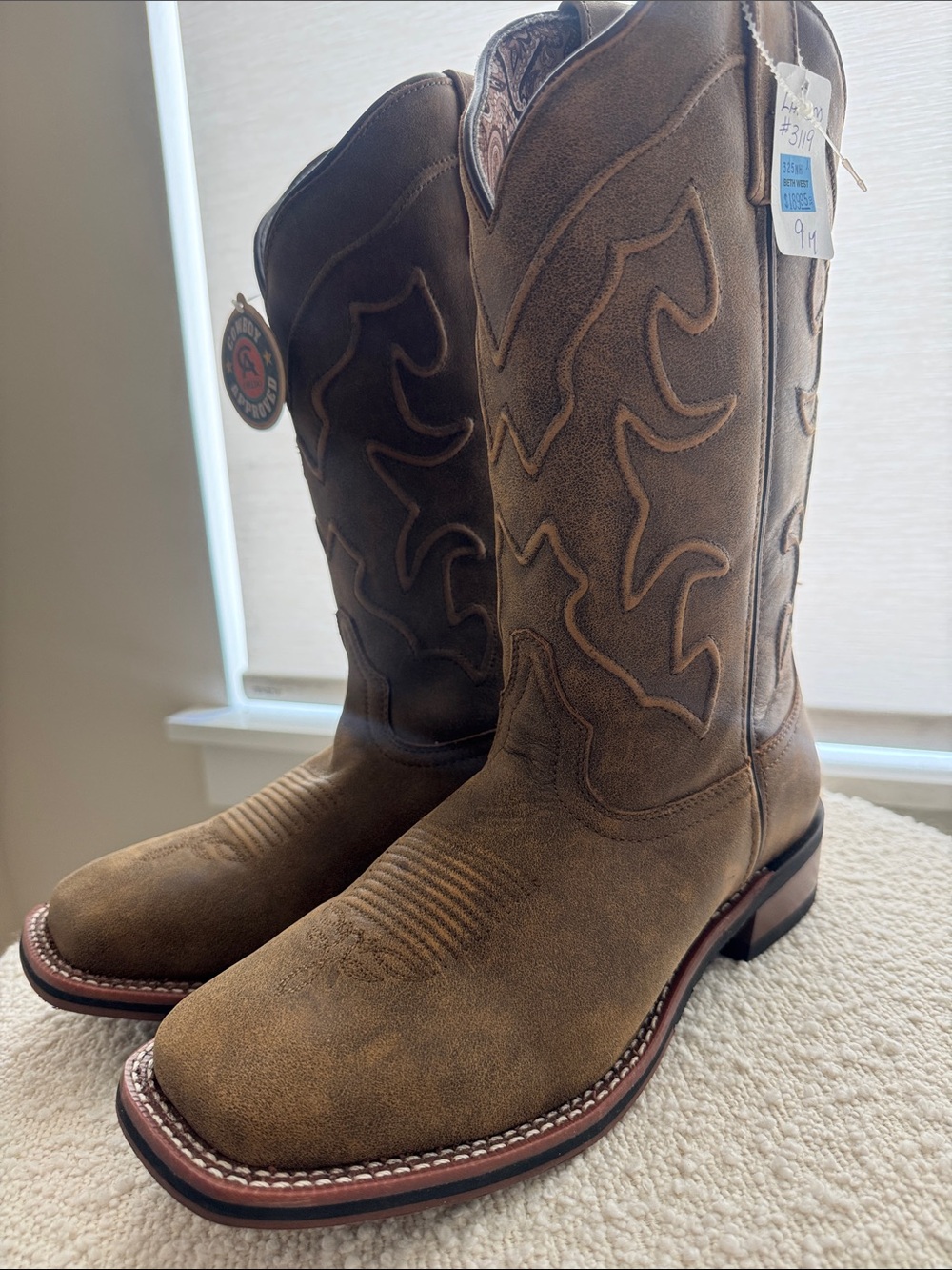 Laredo Women’s Brown Western Cowboy Boots Size 9M NWT